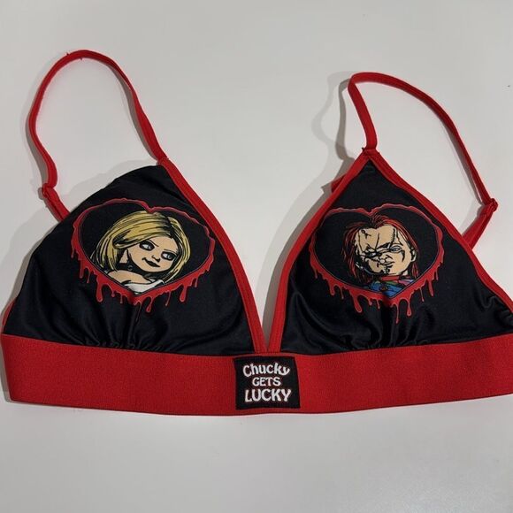Chucky Gets Lucky Triangle Bralette EUC - Picture 3 of 8